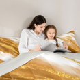 thumbnail image 4 of Homewish Watercolor Gradient Marbling Twin Comforter Sets,Modern Abstract Bedding Set,Light Brown,Light Gray Reversible,2-Piece,1 Comforter and 1 Pillowcase, 4 of 7