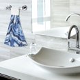 thumbnail image 6 of Haosy 2 Pack Kitchen Wash Cloths with Hanging Loops Absorbent Absorbent Quick Drying Hand Towels, Blue Black White Marble, 6 of 7