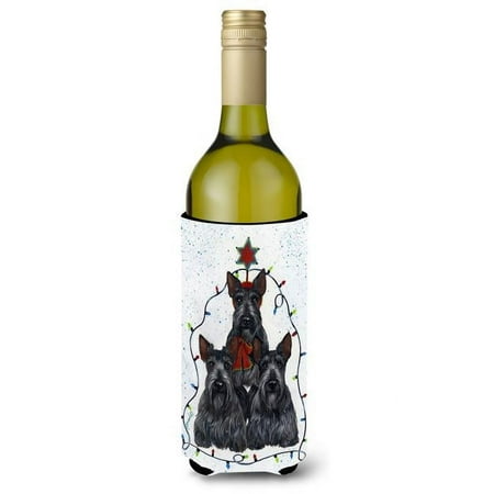 

24 oz Scottie Christmas Family Tree Wine Bottle Hugger