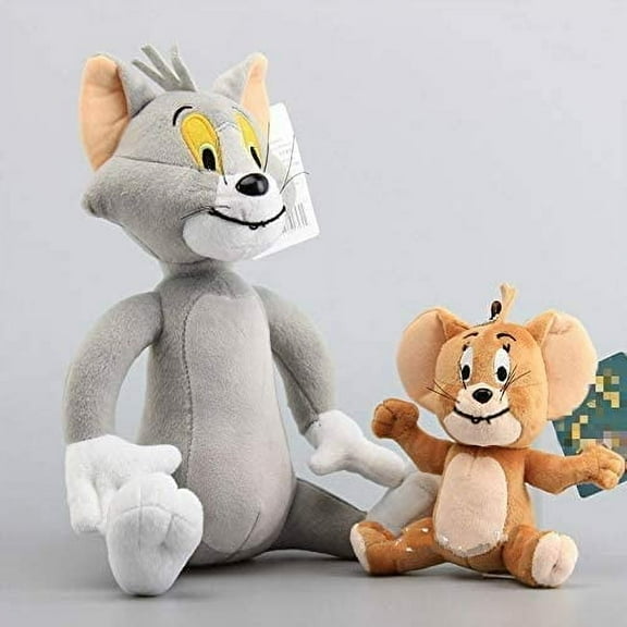 mengfanet Plush Toy 2 Pcs/Set Soft Stuffed Animals Toy Dolls Funny Cat Tom Jerry Mouse Classic Plush Toy Dolls 15-30 cm Gift New