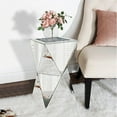 thumbnail image 5 of Pregaspor Silver Mirrored End Table, Crushed Diamond Top Accent Side Table, Geometric Small Mirrored Coffee Table for Living Room, Bedroom, Corner, Small Space, 5 of 7