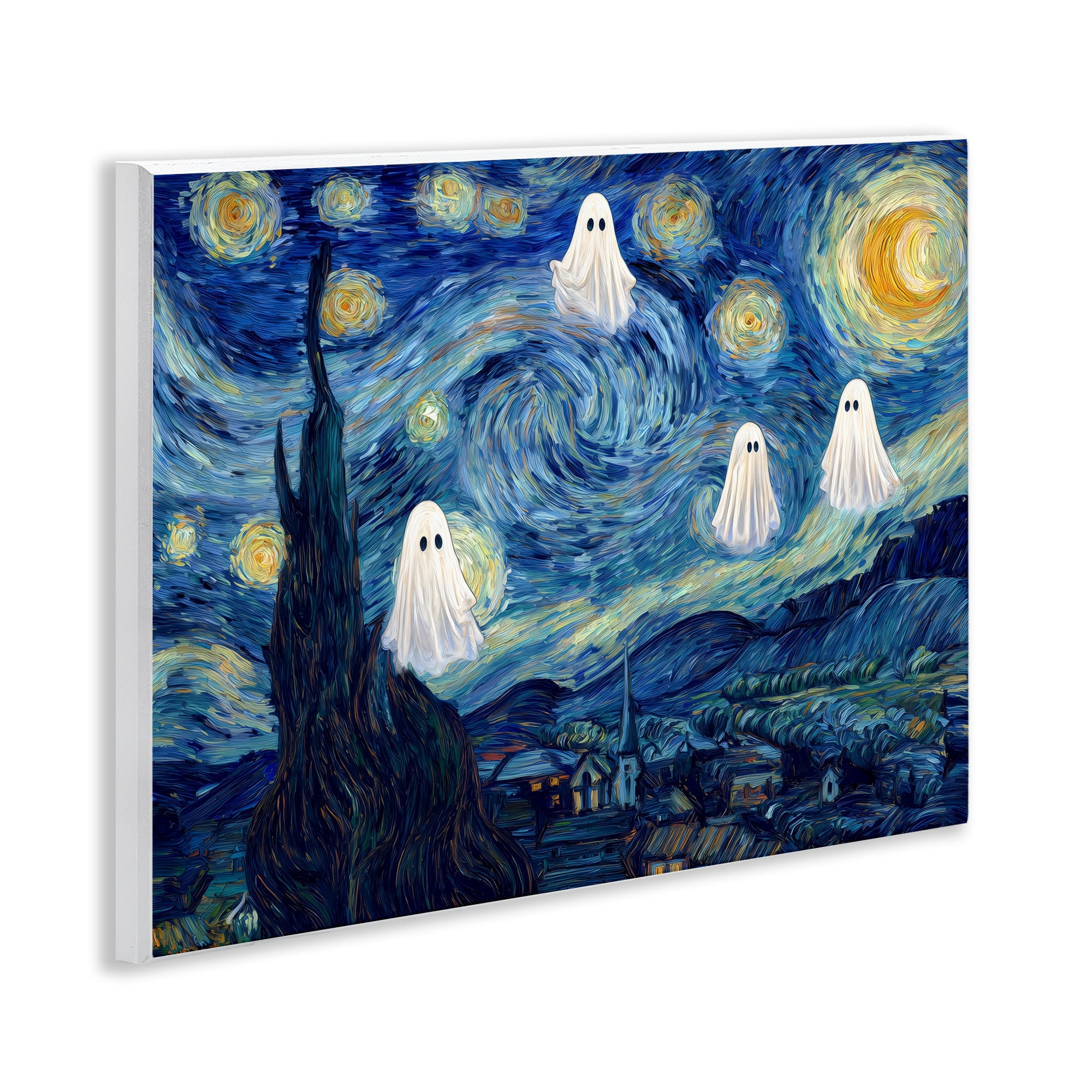 Classic Night Ghosties Wall Plaque Art, design by Arlington Prints