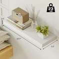 thumbnail image 3 of 15.8in White Floating Shelves, Set of 6 Wood Shelves, Farmhouse Shelf Wall Decor for Bathroom, Bedroom, Living and Kitchen Room, 3 of 7