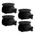 thumbnail image 3 of Rueda giratoria redonda de 4 Uds con freno, rotación de 360  degree, fácil de instalar para cajones móviles, ruedas para muebles de banco de trabajo Rueda Negra Negra, 3 of 8
