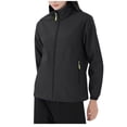 thumbnail image 2 of 2023 Winter Womens Raincoat Womens Windbreaker Jacket Outdoor Hiking Climbing Quick Dry Windproof Coat Open Zip up Stand Neck Long Sleeve Solid Outerwear with Pocket Up to 65% off, 2 of 7