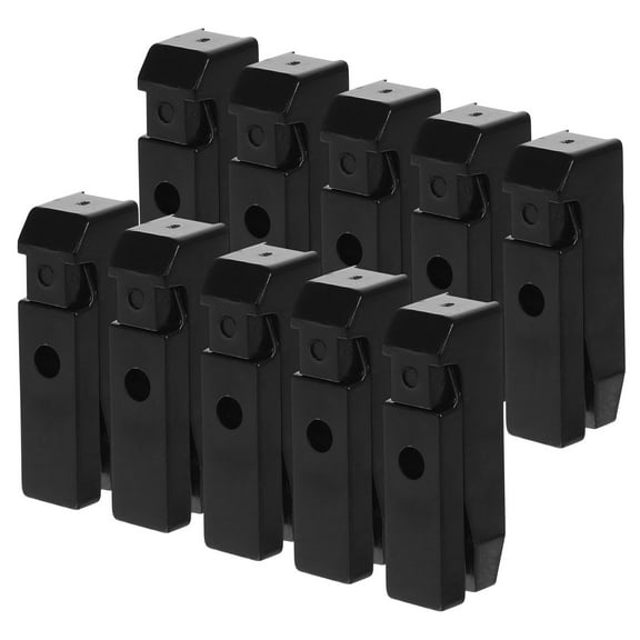 WHAMVOX 10 Sets Shelf Brackets Heavy Duty Invisible Connector 3.80X1.20X1.00CM Black