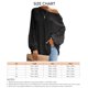 thumbnail image 5 of Mujeres Top Hollow out crewneck un hombro linterna manga larga suelta blusa negro XXL, 5 of 5