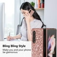 thumbnail image 6 of Compatible with Samsung Z Fold 4 Case Glitter Bling Samsung Galaxy Z Fold 4 Phone Case for Girls Cute Bumper Shockproof Protective Cases (Rose Gold), 6 of 6