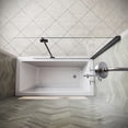 thumbnail image 2 of Isonzo 40" x 55" Frameless Pivot Fixed Bathtub Panel with CrystalTech Treated 1/4" Tempered, Clear Glass, Matte Black Hardware, SKU: DSD-3420-225-BL, 2 of 4