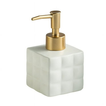 Ceramic Soap Dispenser - Bathroom Lotion Hand Liquid for Kitchen Wash Dispenser(White)