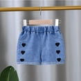 thumbnail image 4 of MXIEZI Baby Girls Denim Shorts Pants 1-6Years Kids Summer Thin Stretch Jean Shorts Toddler Elastic Denim Shortie Shorts, 4 of 8