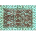 thumbnail image 1 of Ahgly Company Indoor Rectangle Abstract Light Blue Modern Area Rugs, 7' x 10', 1 of 1
