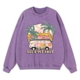 thumbnail image 2 of Sudadera con capucha vintage desgastada para hombre, con texto "Let's Get Away, Take The Bus, Go On Vacation", de algodón, informal, holgada y de gran tamaño, 2 of 4