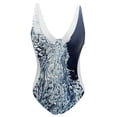 thumbnail image 2 of Aayomet Maillots de Bain pour Femmes une Pièce Résistant au Chlore Col Carré Maillot de Bain une Pièce, Bleu TTG, 2 of 3