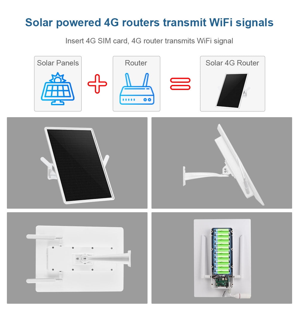 DIDSeth 4G Solar Router with Solar Panel 15W 25000mAh Battery Signal Booster IP66 Wireless 4G WiFi Amplifier Range Extender 5V