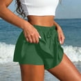 thumbnail image 5 of Inleife Fashion Women Casual Shorts Casual Solid Color Pleats Pocket Beach Shorts Beach Swim Trunks, 5 of 6