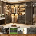 thumbnail image 4 of Aheaplus 23.6" Closet Drawers System, Wood Closet Organizer System with 3 Drawers, Modular Walk-in Closet Storage Unit, Black Oak (23.6" L x 13.8" W x 71" H), 4 of 14