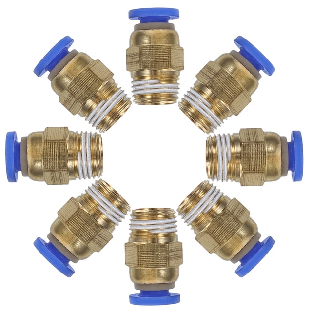 unbranded 8Ud Conector Pneumático Push to Connect Para Tubo En Colores Surtidos Fácil Instalación Para Hogar