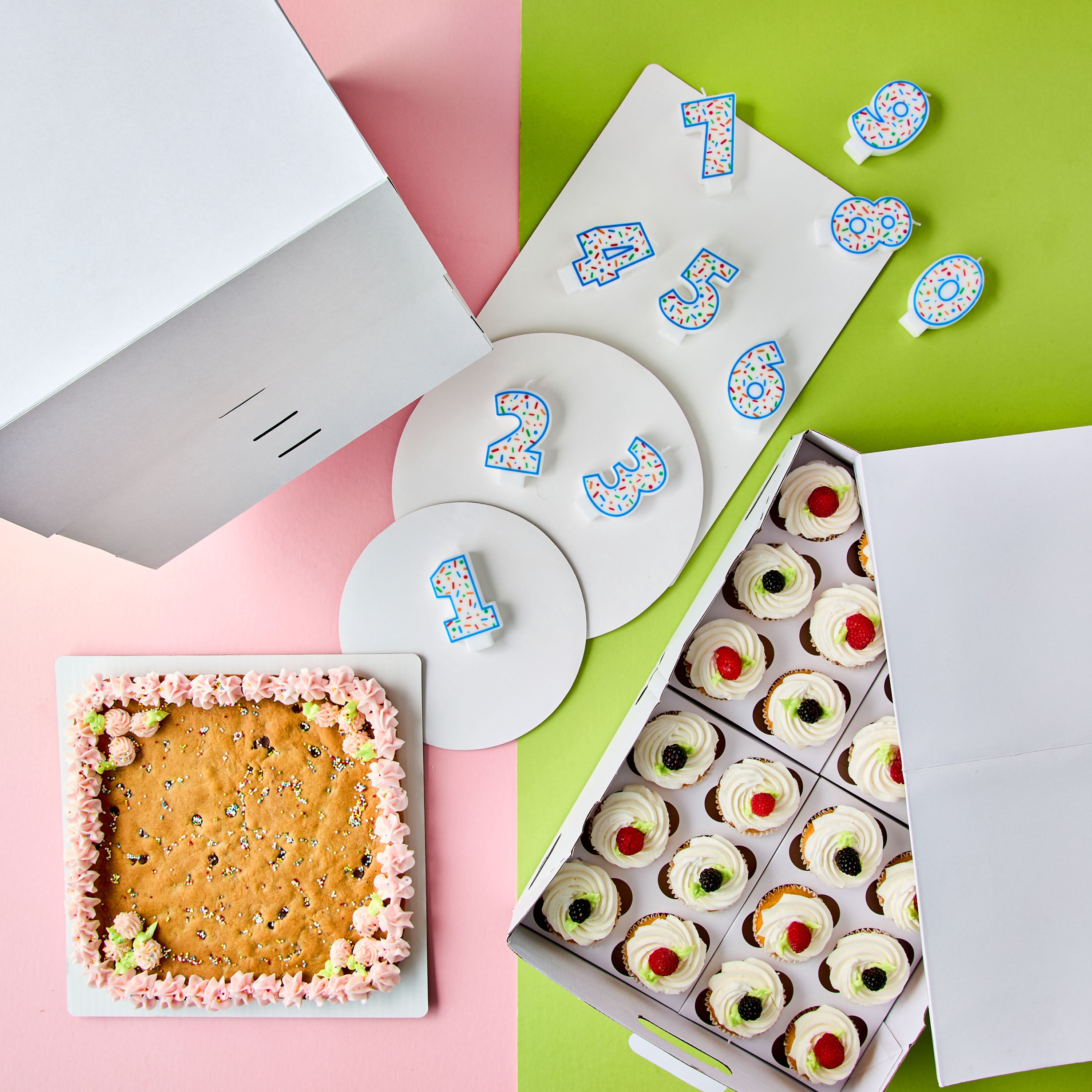 12" x 12" x 7.5" White Cardboard Adjustable Cake Box, by Way To Celebrate