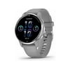 Garmin Venu 2 Plus GPS Smartwatch - Silver Bezel with Powder Gray Case 010-02496-00