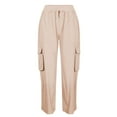 thumbnail image 5 of FUNUONY Women High Waisted Cargo Pants Wide Leg Casual Baggy Pants Y2K Streetwear Trousers Fashionable and Casual Workout Pants with High Waist Pants with Zipper Suitable for Jogging and Rose Gold Xxl, 5 of 7