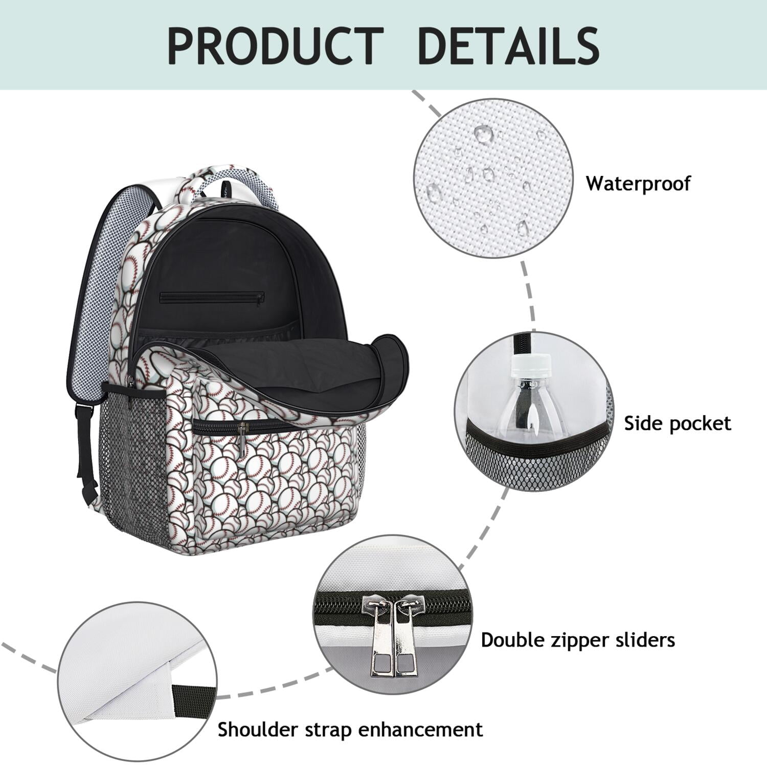 Player Approved Waterproof Backpack - Ergonomic Design for Baseball, Basketball, Soccer - Stylish & Durable Bookbag for Teens