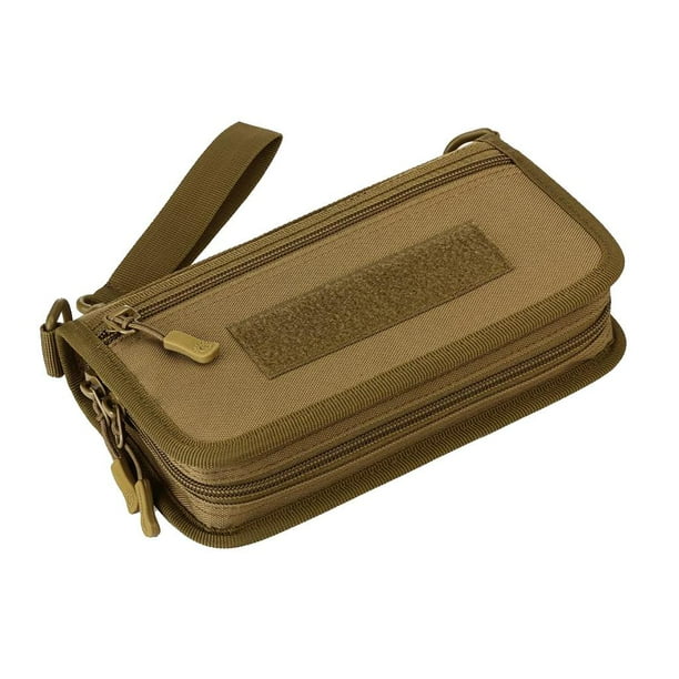 Cartera tactica para hombre tarjetero para negocio monedero funda para telefono movil marron Hugo Bolsa Molle Walmart en linea