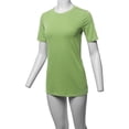thumbnail image 5 of A2Y Women's Basic Solid Premium Cotton Short Sleeve Crew Neck T Shirt Tee Tops Sage 1XL, 5 of 6