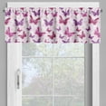 thumbnail image 4 of Ambesonne Purple Valance & Curtain, Romantic Butterflies, 55"x24", Maroon Purple Pale Pink, 4 of 6