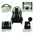 thumbnail image 4 of FORMRS Kids School Backpack Elementary Student Unisex Travel Bookbag with Reflective Stripes, Green Dot Triangles Pattern, 4 of 7
