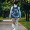thumbnail image 4 of Uorisanigo Kids Backpack for Boys 6-12, 17 Inch Casual Lightning Wolf Print Sports Daypack with Front Zipper Pocket, Great for School, Hiking and Outdoor Activities, 4 of 7