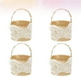 thumbnail image 2 of KAKOWELY 4 bolsas de regalo para niños, bolsas de lino decorativas, cestas pequeñas para flores, bolsas para guardar dulces, suministros para bodas y Navidad., 2 of 4