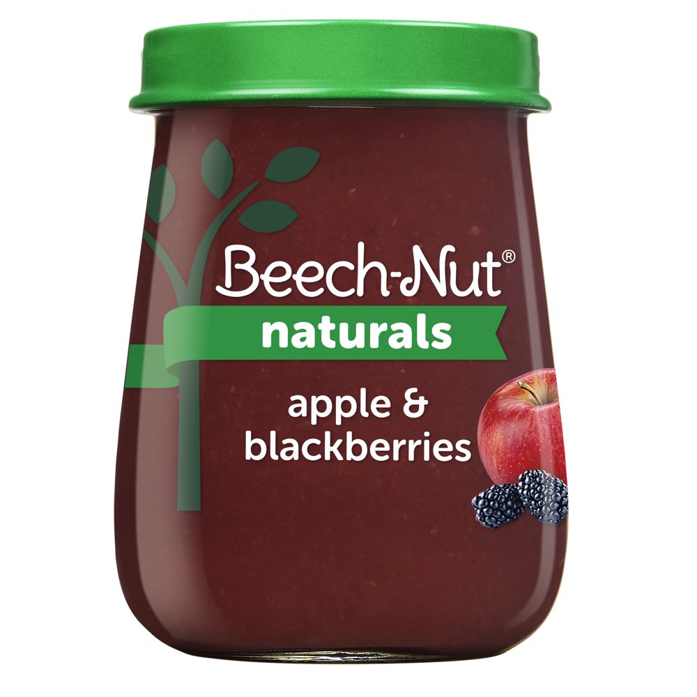 BeechNut Naturals Stage 2, Apple & Blackberries Baby Food, 4 oz Jar