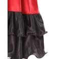 thumbnail image 6 of TiaoBug Women's Flamenco Dance Skirt Ruffled Irregular Hem Full Circle Swing Long Skirt for Tango Salsa Cha Cha Red L, 6 of 7