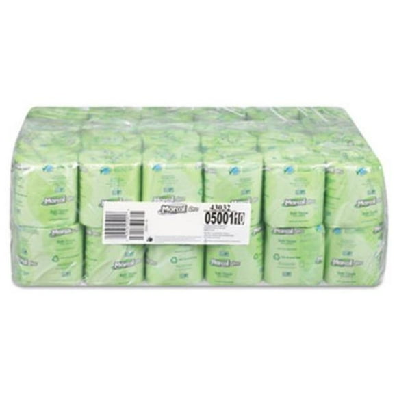 2-Ply Pro 100 Percent Recycled Two-Ply Bath Tissue for Septic Safe&#44; White - 500 Sheets Per Roll