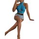 thumbnail image 2 of Las mujeres de criss-cross patrón hueco camiseta sin mangas, sexy slim fit sin mangas sin tirantes superior, 2 of 5
