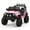 Pink, variant on Luku 2-Seater Ride On Truck Car, 12V Battery Powered Electric Vehicle with Parent Remote Control, 2 Speeds, Led Lights, Mp3 Player, Safety Belt, Red
