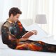 thumbnail image 5 of Balery Cute Maple Leaf Koala Pijama para Hombre de Dos Piezas con Manga Larga, Conjunto de Dormir y Descanso Suave con Bolsillos-X-Large, 5 of 6
