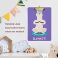 thumbnail image 5 of FMSHPON Yoga Llama Purple Clipboard Hardboard Wood Nursing Clip Board and Pull for Standard A4 Letter 13x9 inches, 5 of 5