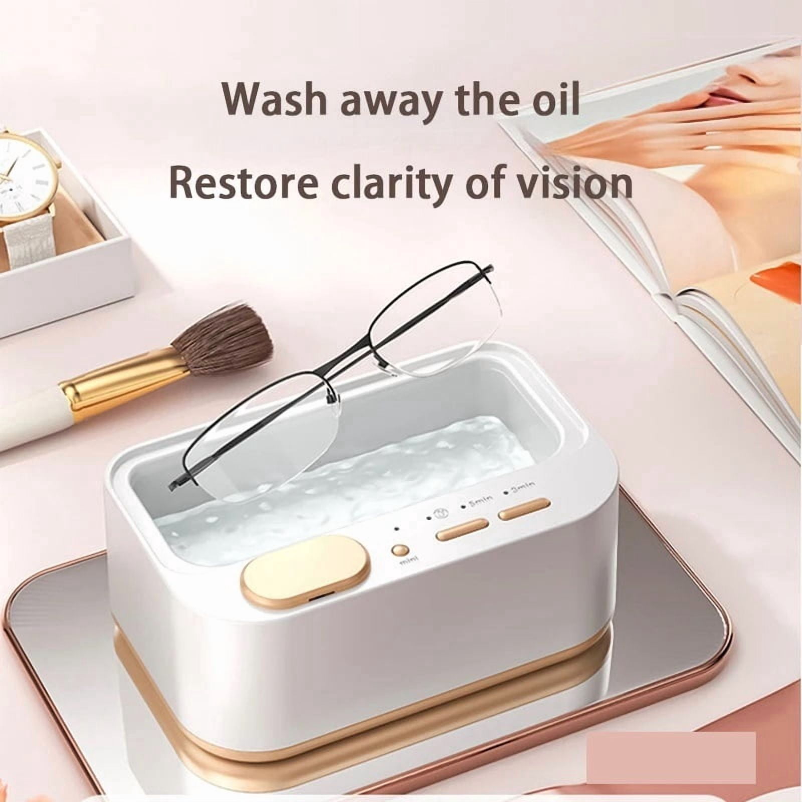Ultrasonic Cleaner Upgrated Contact Lens Cleaning Machine Jewelry Cosmetic Contact Lenses Makeup Brush High Ultrasonic