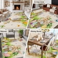 thumbnail image 5 of 8'x10' Area Rugs, Easter Indoor Outdoor Area Rug for Living Room Bedroom, Farmhouse Flowers Wreath Sheep Rabbits Duck Eggs Washable Bathroom Rugs Kitchen Floor Carpet Mats Home Decor Aesthetic, 5 of 8