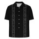 thumbnail image 3 of Mens Casual Botón Arriba Camisas Manga Corta Vintage Boliche Cuba Playa Camisas de Verano Botón Arriba, 3 of 5