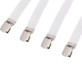 thumbnail image 1 of 4pcs Elástico Crisscross Cama Colchón Straps Straps Double Head Clips Pinder Soporte Sujetadores Suspender(Blanco) EOTVIA Correas de hoja, 1 of 7