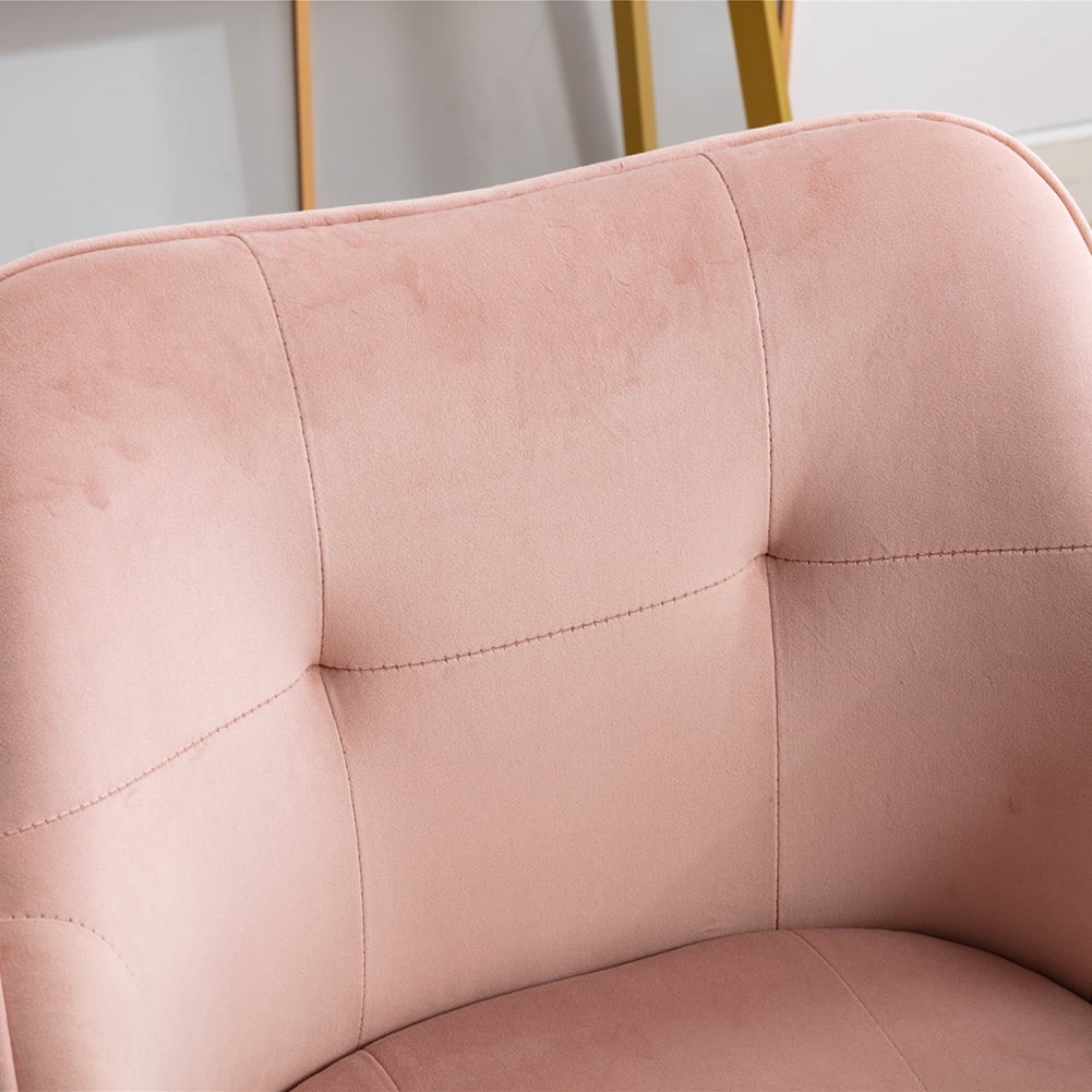 Kepooman Modern Accent Swivel Chair with Armrests, Height Adjustable Leisure Office Chair for Living Room and Bed Room, Pink Kepooman Modern Accent Swivel Chair with Armrests, Height Adjustable Leisure Office Chair for Living Room and Bed Room, Pink