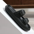 thumbnail image 3 of BERANMEY Comfort Cloud Slippers For Women and Men Double Buckle Adjustable Slides Pillow Slippers EVA Flat Sandals Unisex Slippers, 3 of 9