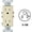 Ivory, variant on Leviton T5325-00W Decora 15 Amps 125 V Duplex White Outlet 5-15R