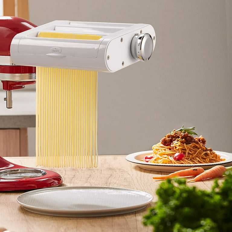 VEVOR Pasta Attachment for KitchenAid Stand Mixer Stainless Steel Pasta Roller Cutter Set Including Pasta Sheet Roller Spaghetti and Fettuccine
