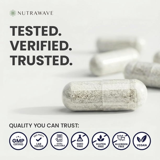 Nutrawave L-Glutathione 700 mg – Antioxidant Support for Skin & Immune  Health, Fermentation-Sourced, 60 Vegan Capsules, Non-GMO, Gluten-Free, Made  in Canada