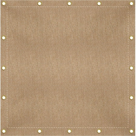 Canvas Tarp 16 oz 550 GSM 28 Mil Heavy Duty Thick Multi-Purpose Tarpaulin Cover for Canopy Tent Camping Woodpile Residential Commercial & Industrial Use (Tan 12 x 14 )