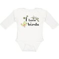 thumbnail image 3 of Inktastic I Love Birds green Boys or Girls Long Sleeve Baby Bodysuit, 3 of 5